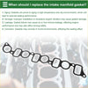 Black rubber intake manifold gasket with oval and rectangular cutouts for 2004 toyota hilux engine use