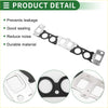 Black and silver engine intake manifold gasket for Toyota Town 1998-2007 with reinforced metal plates and rubber seals