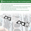 Black and silver metallic intake manifold gasket with circular cutouts and mounting tabs for toyota town 1998-2007
