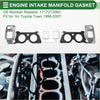 Engine intake manifold gasket for toyota town 1998-2007 with black rubber seal and metal reinforcement plates