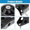 Black rubber and metal engine motor mount with threaded bolts for Toyota Highlander 4 cyl 2.4L 2001-2007 back side view