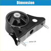 Black rubber and metal engine motor mount with m10x1.25 bolts for toyota highlander 4 cyl 2.4l 2001-2007 use