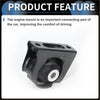 Black engine motor mount with rubber center and metal bracket for Toyota Scion xb 2010-2015 back side view