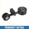 Black engine motor mount front insulator with rubber bushings and metal hardware for toyota kluger 2001-2007