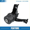 Black rubber and metal engine motor mount left insulator with threaded bolts for Toyota Sienna 2011-2014 back side view