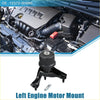 Black left engine motor mount with cylindrical top and metal hardware for toyota sienna 2011-2014 installation