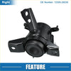Black metal engine motor mount with central cylindrical housing and multiple brackets for toyota rav4 2006 2009