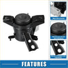 Black engine motor mount with rubber shock absorber and metal brackets for toyota estima 2006-2019 use