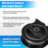 Black rubber and metal rear engine motor transmission mount with central hole for toyota rav4 2.0l 1997-2000