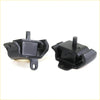 Black rubber engine mount with molded metal brackets and central cylinder for nissan 1985-1999