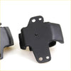 Black rubber engine mount with molded flanges and bolt holes for nissan 1985-1999 engine mounting set