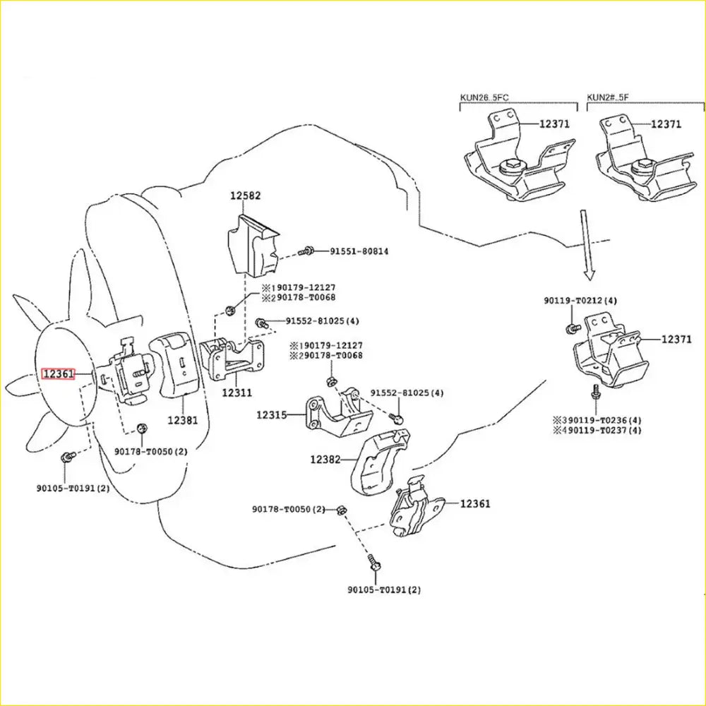 Engine Mounts for Toyota Hilux2012-2015