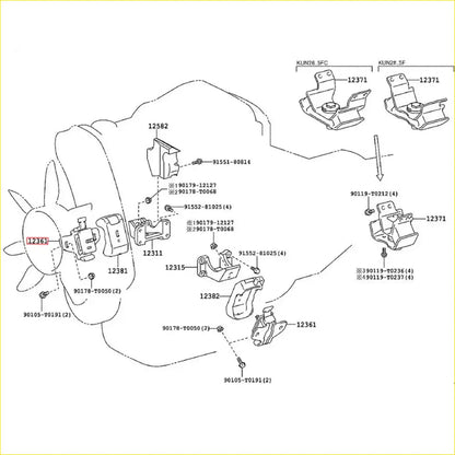 Engine Mounts for Toyota Hilux2012-2015