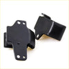 Black metal engine mount brackets with matte finish and multiple mounting holes for nissan datsun d21 1985-1999 x2