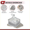 Silver aluminum alloy engine oil cooler with white plastic hose for toyota highlander 2014-2019 shown from back side