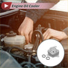 Silver metallic engine oil cooler with ribbed heat exchanger and hoses for toyota highlander l4 25l 2020-2022 with gaskets
