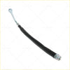 Black rubber-coated engine oil cooler return hose with metallic threaded ends and looped metal connector for mitsubishi pajero 3 0