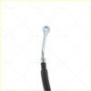 Silver metal engine oil cooler return hose with black rubber and circular loop for mitsubishi pajero 3.0