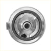 Shiny chrome engine oil cooler housing with threaded center and molded plastic parts for mitsubishi triton l200 2006-on