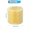 Yellow cylindrical engine oil filter with ribbed exterior and threaded opening for toyota 2010-2023 models