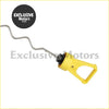 Yellow plastic handle engine oil dipstick with black rubber grip and silver metal rod for ford f150 f250 1998 to 2003