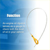 Yellow plastic handle with metal dipstick for checking engine oil fluid level in toyota sienna 2004 to 2010