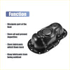 Black metal engine oil pan for toyota 4runner 2003 to 2023 with glossy finish and reinforced flanges for secure mount