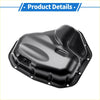 Black plastic engine oil pan with smooth glossy finish and molded contours for toyota highlander 2009-2019 iron black