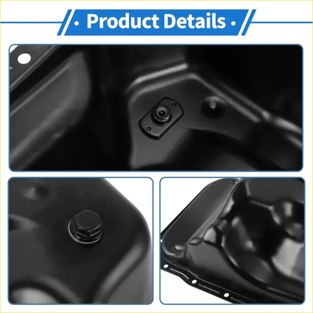 Engine Oil Pan for Toyota Hilux 1988-1997 - 1 x Steel Black