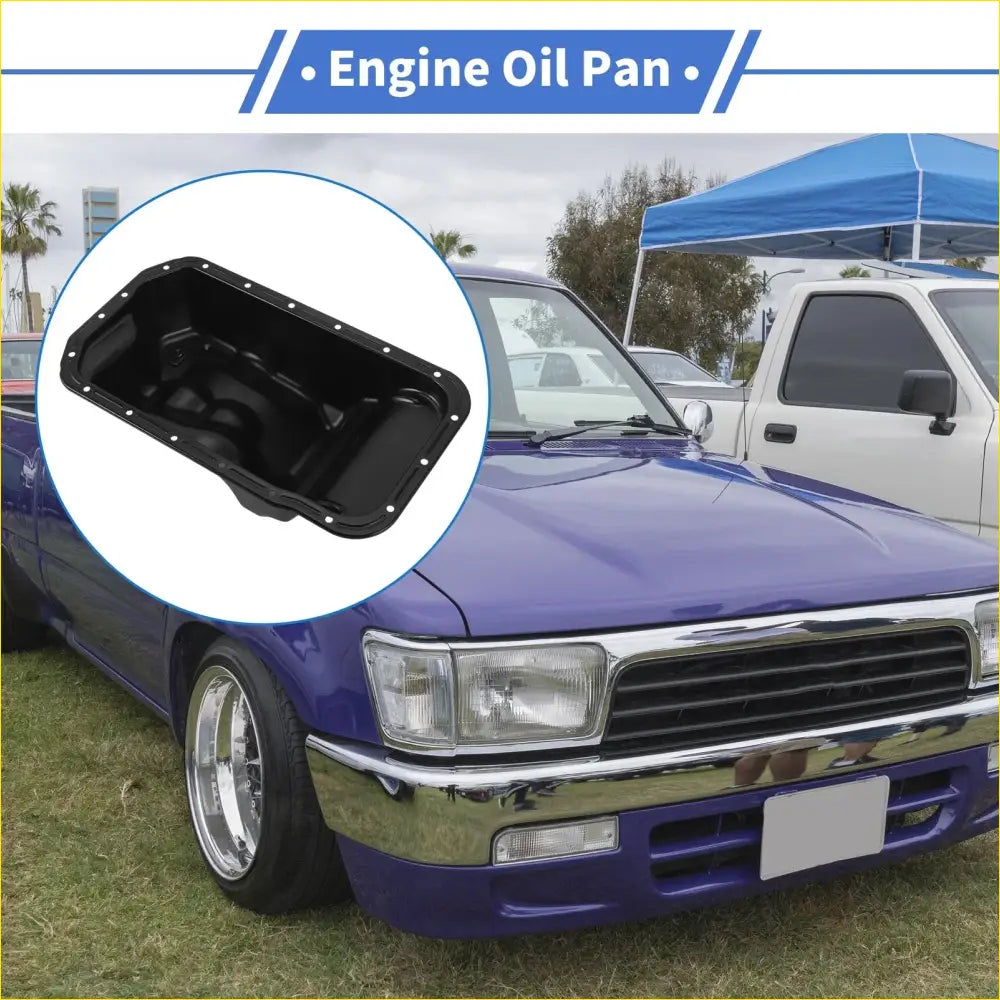Engine Oil Pan for Toyota Hilux 1988-1997 - 1 x Steel Black