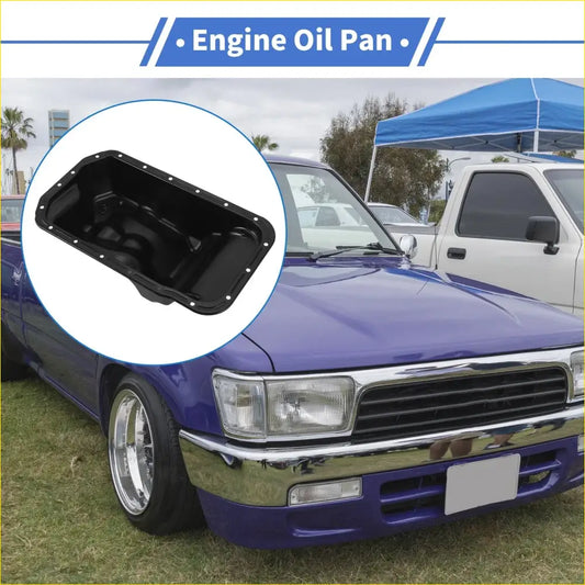Engine Oil Pan for Toyota Hilux 1988-1997 - 1 x Steel Black