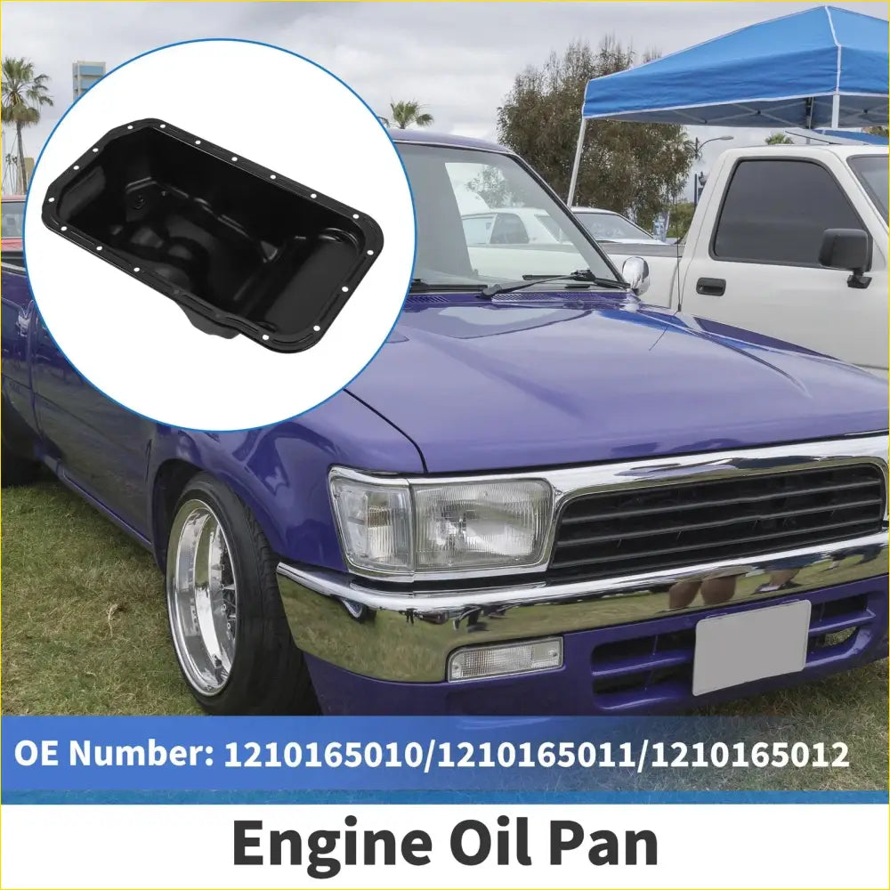 Engine Oil Pan for Toyota Hilux 1988-1997 - 1 x Steel Black