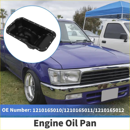 Engine Oil Pan for Toyota Hilux 1988-1997 - 1 x Steel Black