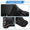Black metal steel engine oil pan with glossy finish and reinforced ridged design for Toyota Hilux 2015