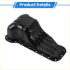Black steel engine oil pan with molded ridges and bolt holes for toyota hilux 2015 model