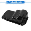 Black glossy steel engine oil pan with raised center for toyota pickup v6 3.0 1989-1995