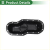 Black plastic engine oil pan for toyota tundra 2007-2021 with molded drain plug cover and mounting holes