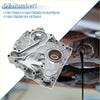 Silver metallic engine oil pump with machined surfaces and bolt holes for toyota 4runner 1996-2000 back view