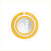Yellow and silver circular boweis engine push start stop button cover trim ring for toyota 4wd ute offroad