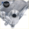 Silver metallic engine rocker cover with gasket for toyota hilux 1kdf tv kun25 featuring industrial cast design and threaded opening