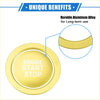 Gold tone engine start stop button cover kit for toyota highlander 2020-2022 made of durable aluminum alloy