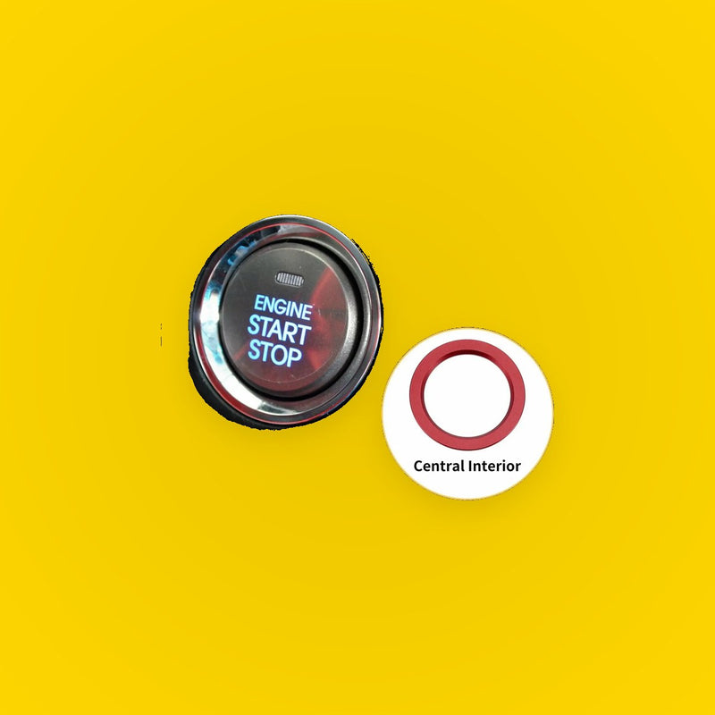 Engine Start Stop Button Cover Ring for Toyota Tacoma (2016-2023) Red