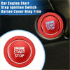 Red metallic engine start stop button cover ring kit with white lettering for toyota avalon 2019-2022
