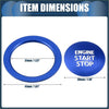Blue metallic engine start stop button cover set for toyota alphard 30 series with brushed finish and white text