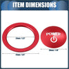 Red power button cover with brushed metallic finish and white power text for toyota vellfire 30 series engine start stop set