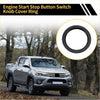 Black circular knob cover ring for engine start stop button switch for toyota tacoma 2016-2023 in black