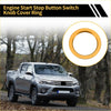 Gold-colored metal knob cover ring for engine start stop button switch for toyota tacoma