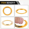 Gold metallic engine start stop button knob cover ring for toyota tacoma with white adhesive strip inside edge