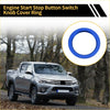 Blue metallic engine start stop button switch knob cover ring for Toyota Tacoma 2016-2023