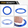 Blue metallic engine start stop button switch knob cover ring for toyota tacoma with smooth reflective surface and adhesive strip